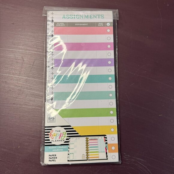 NEW - The Happy Planner Assignments Inserts - Picture 1 of 2